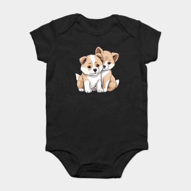 cute akita dog Baby Bodysuit by animegirlnft